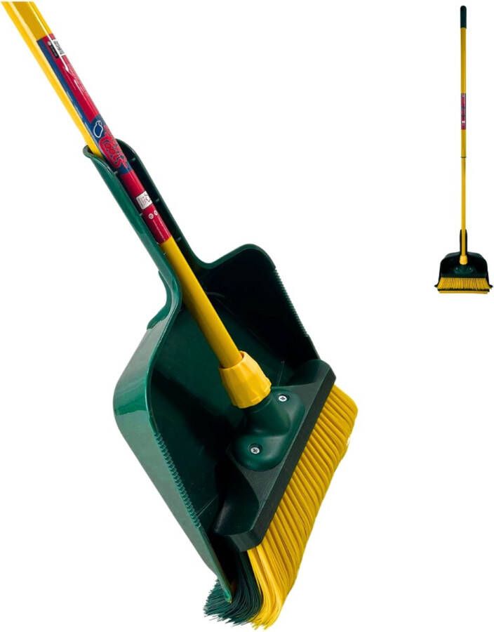 Synx Tools Klauwbezem en blik 28cm set Bezems bezemhouder bezem buiten straatbezem krallenbezem Telescopische steel 70 140cm