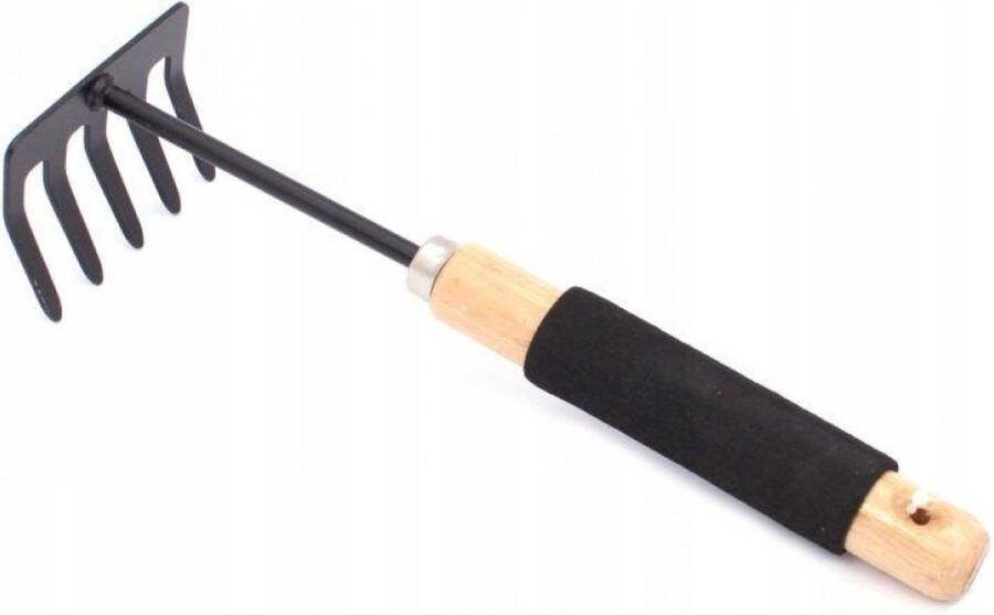 Synx Tools Mini Tuinhark Metaal 29 cm Hark Schoffel Mini tuingereedschap Handgereedschap harken