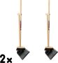 Synx Tools Stoffer en blik set van 2 Classic Paardenhaar Stoffer & blik stoffer en blik met lange stee duster stoffer en blik houten stelen 75cm - Thumbnail 1