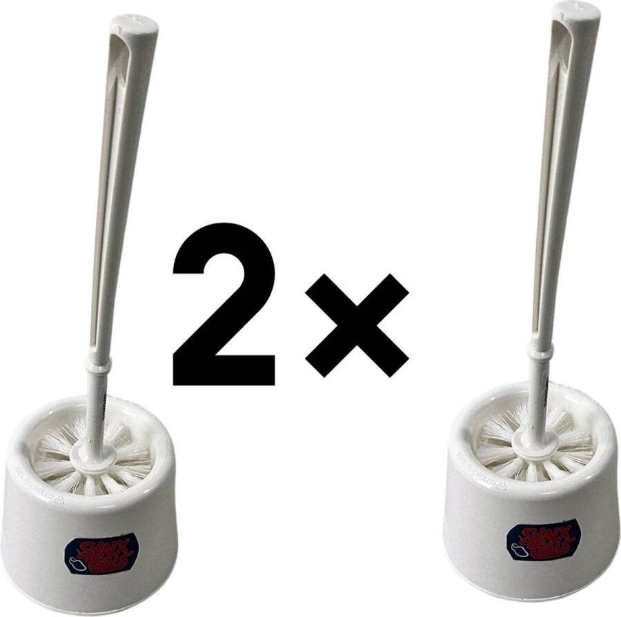 Synx Tools Toiletborstel Wit set van 2 stuks Toiletborstels toiletrolhouder toiletborstel met houder toiletborstelhouder 100% Gerecycled