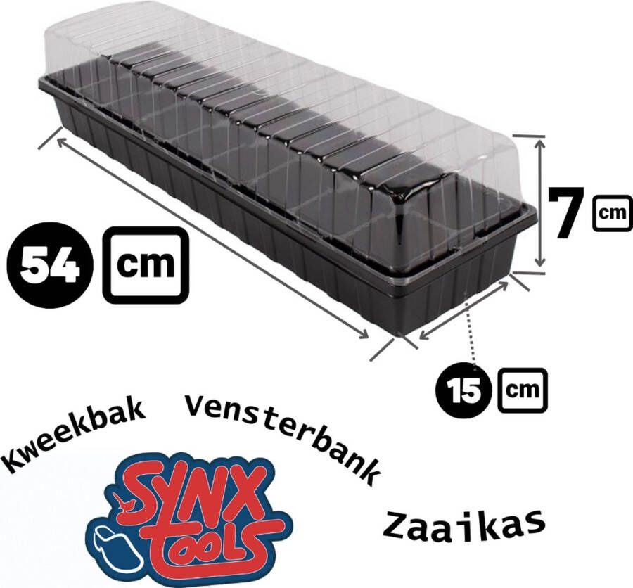 Synx Tools Zaaikas Kweekbak Zaaikast Zaaitray Kweektray Vensterbank Moestuinbak Moestuinen bodembewerkers Zaai Kweken Kweekbak