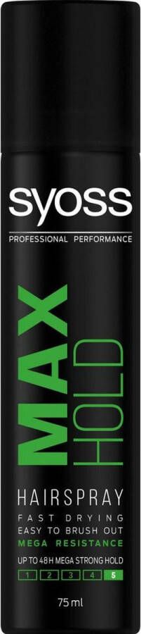 Syoss Styling-Haarspray Max Hold mini 12x 75 ml