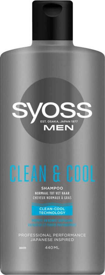 SYOSS 6x Men Shampoo Clean and Cool 440 ml