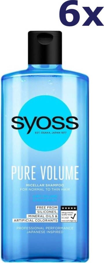 SYOSS 6x Shampoo – Pure Volume 440 ml