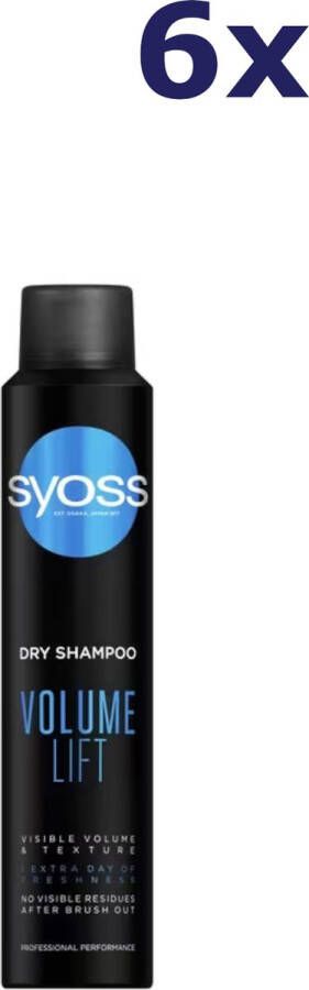 Syoss Volume Lift droogshampoo 6 x 200 ml voordeelverpakking