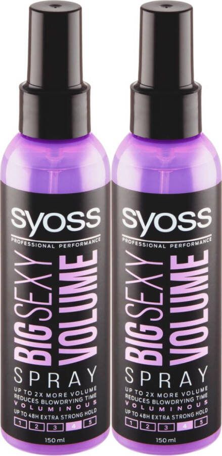 SYOSS Big Sexy Volume & Heat Spray 2x150ml