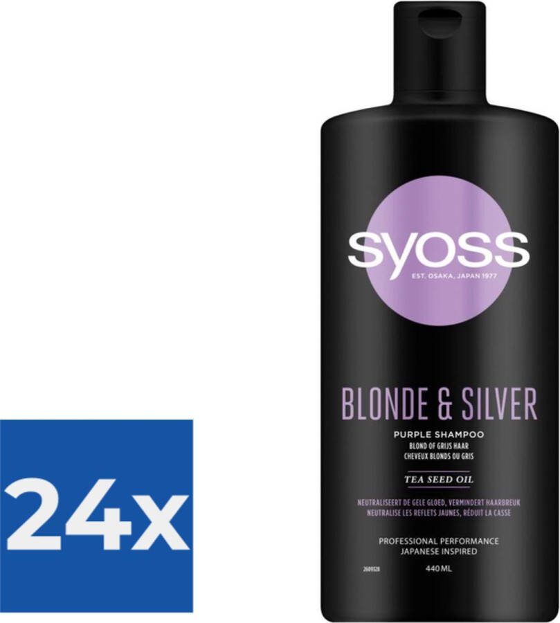 SYOSS Blonde and Silver Shampoo 440 ml Voordeelverpakking 24 stuks
