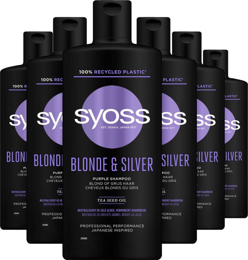 Syoss Blonde & Silver shampoo 6 x 440 ml voordeelverpakking