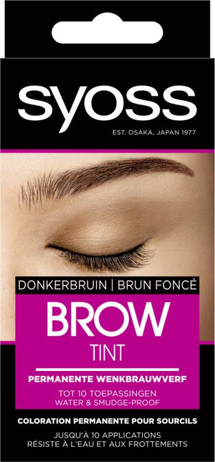 SYOSS Brow Tint Wenkbrauwverf Donkerbruin Permanent Tot 10 toepassingen Wenkbrauwen