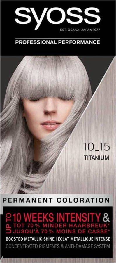 SYOSS Color Baseline 10-15 Titanium Haarverf 3 Stuks Voordeelverpakking