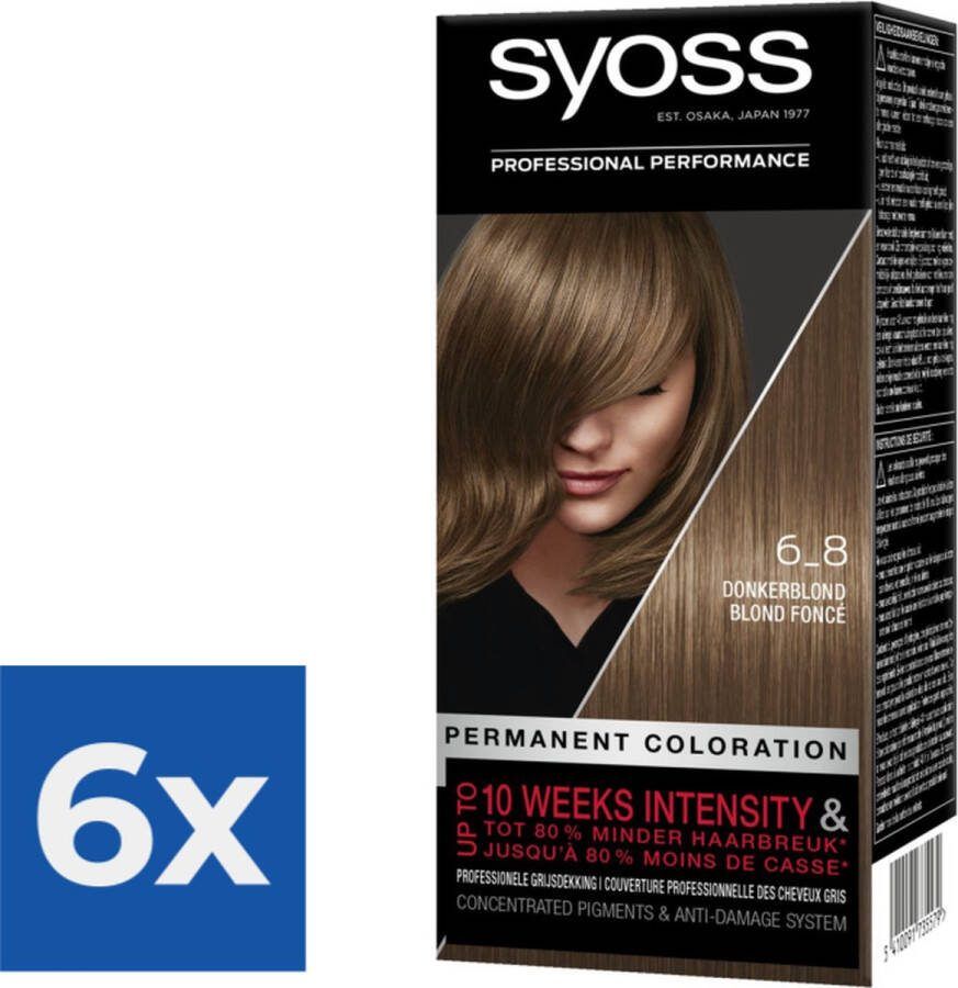 SYOSS Color baseline 6-8 Donkerblond Haarverf 1 stuk Voordeelverpakking 6 stuks