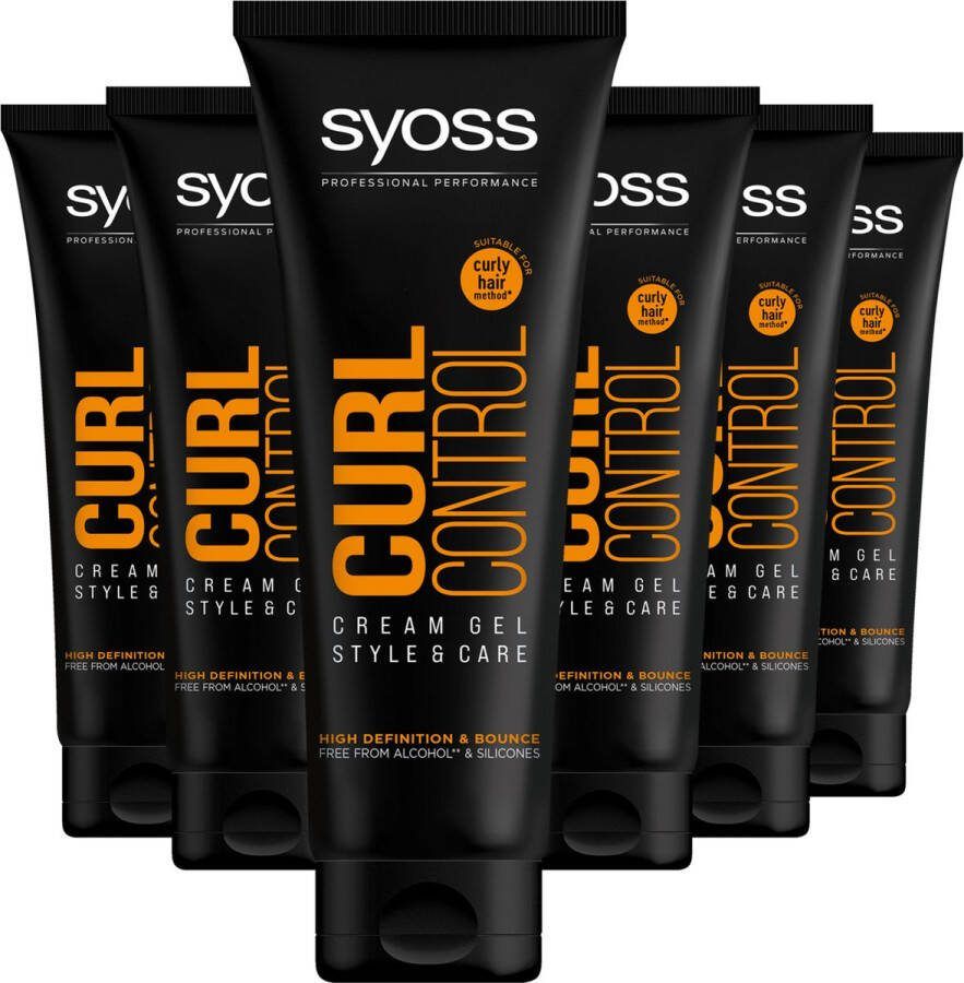 SYOSS Curl Control Cream Gel Voordeelverpakking 6 x 250 ml