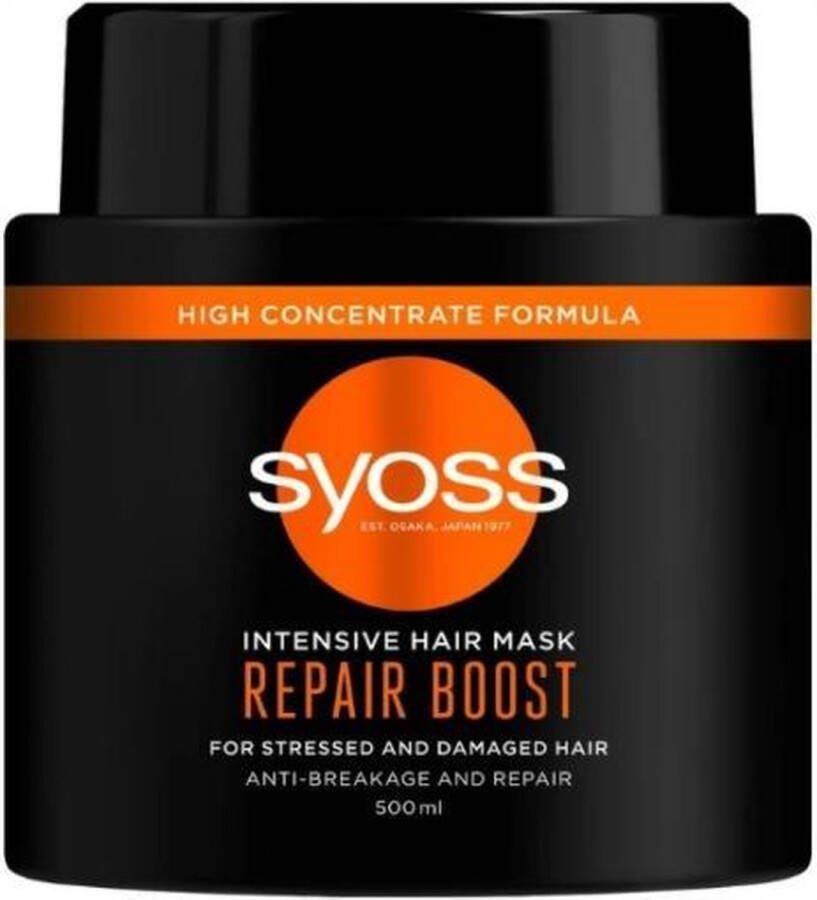 SYOSS Intensief Haarmasker Repair Boost Intensief Herstellend Masker voor Droog en Beschadigd Haar 500ml
