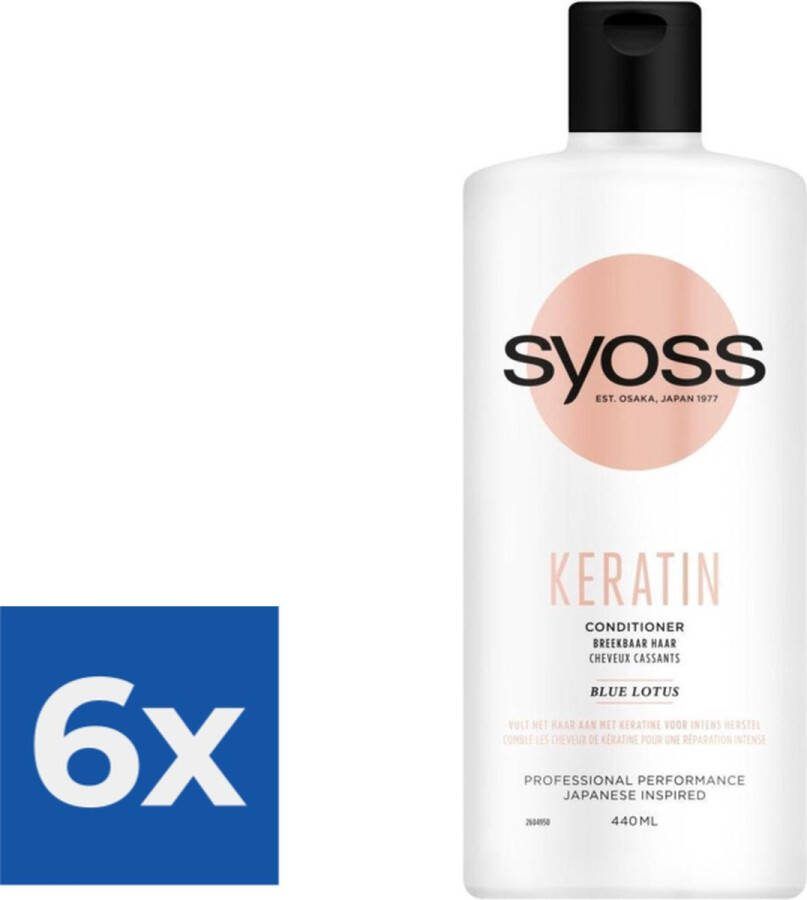 SYOSS Keratin Conditioner 440 ml Voordeelverpakking 6 stuks