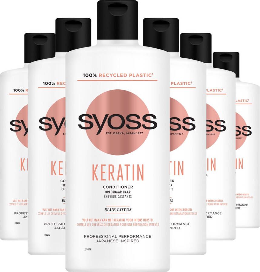 SYOSS Keratin Conditioner Haarverzorging Voordeelverpakking 6 x 440 ml