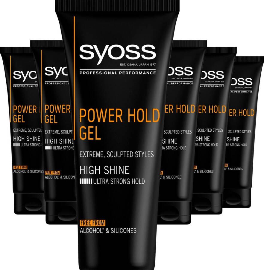 SYOSS Men Power Hold Extreme Styling Gel 6x 250ml Voordeelverpakking