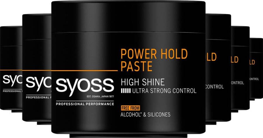 SYOSS Men Power Hold Extreme Styling Paste Haarstyling Paste Voordeelverpakking 6 x 150 ml