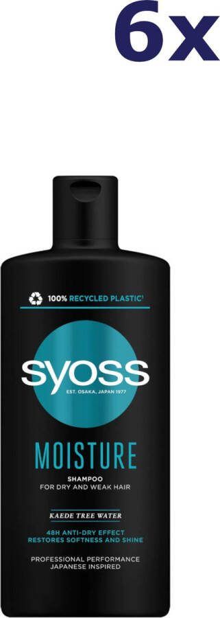 SYOSS Moisture Shampoo 6 x 440 ml