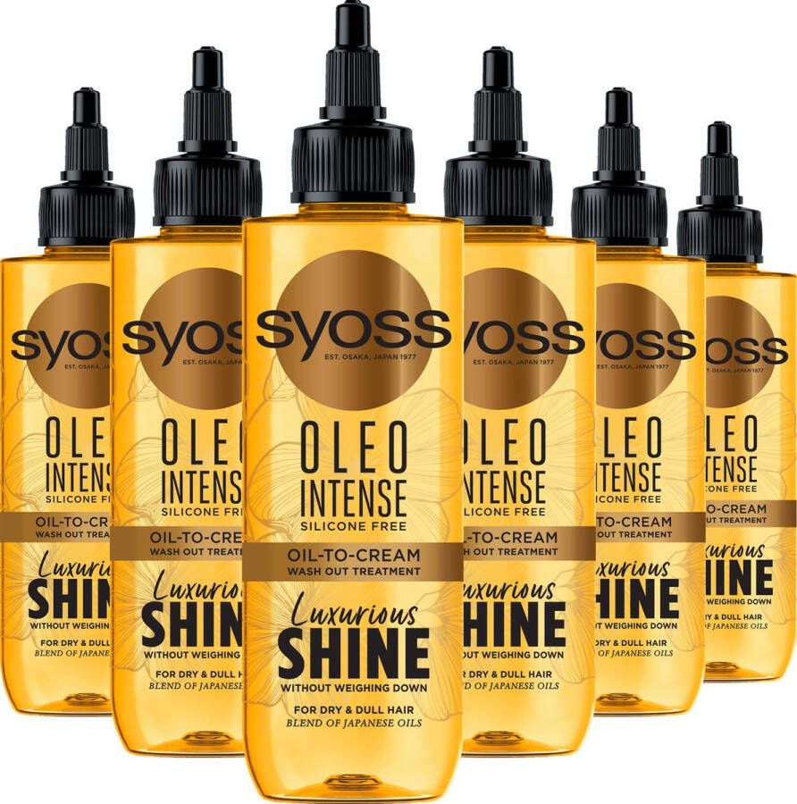 SYOSS Oleo Intense Oli-In-Cream Haarverzorging Voordeelverpakking 6 x 200 ml