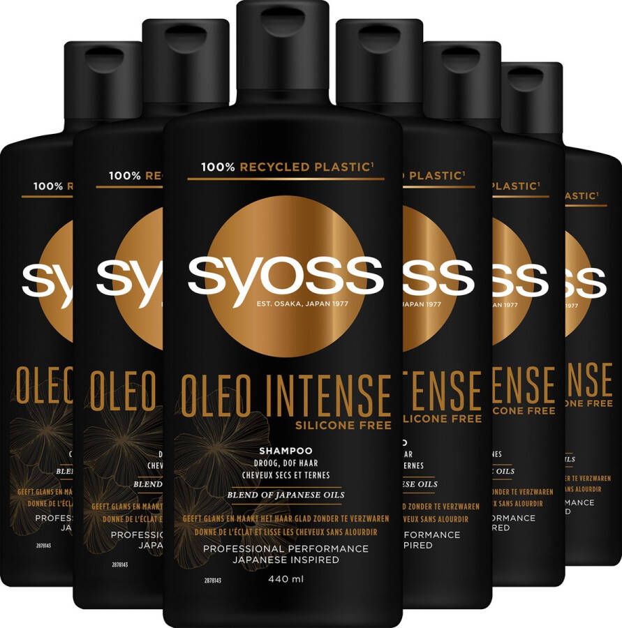 SYOSS Oleo Intense Shampoo Haarverzorging Voordeelverpakking 6 x 440 ml