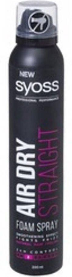 SYOSS Haarmousse Air Dry Straight Stijlen zonder stylingsapparaat Professionel 200 ml Schuimspray Haarschuim Haar mousse