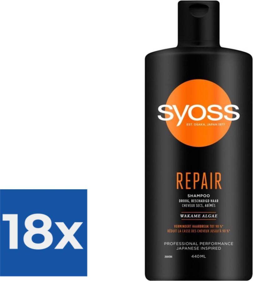 SYOSS Repair Shampoo 440 ml Voordeelverpakking 18 stuks