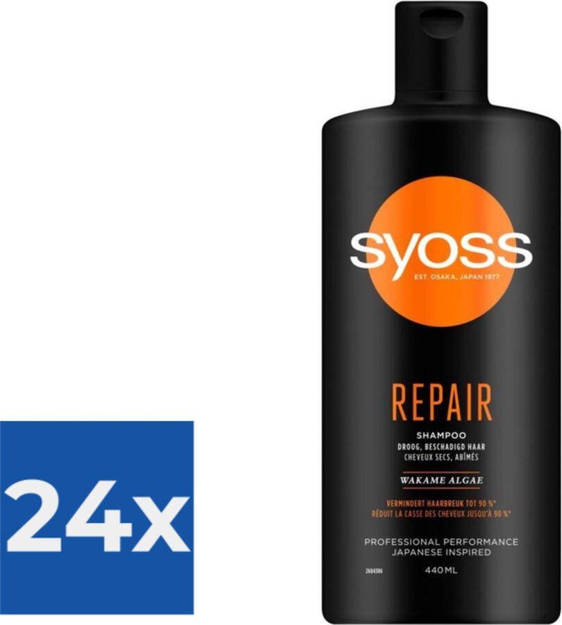SYOSS Repair Shampoo 440 ml Voordeelverpakking 24 stuks