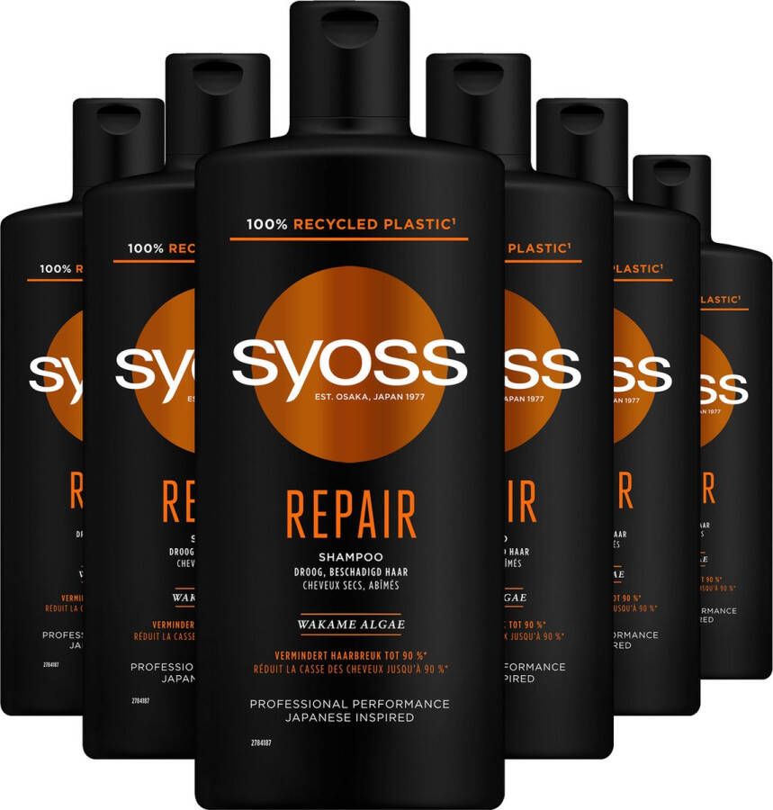 SYOSS Repair Shampoo Haarverzorging Voordeelverpakking 6 x 440 ml
