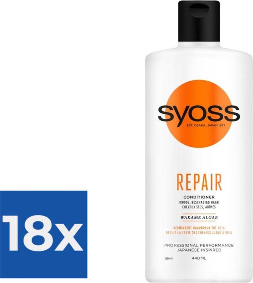 SYOSS Repair Therapy Conditioner 440 ml Voordeelverpakking 18 stuks