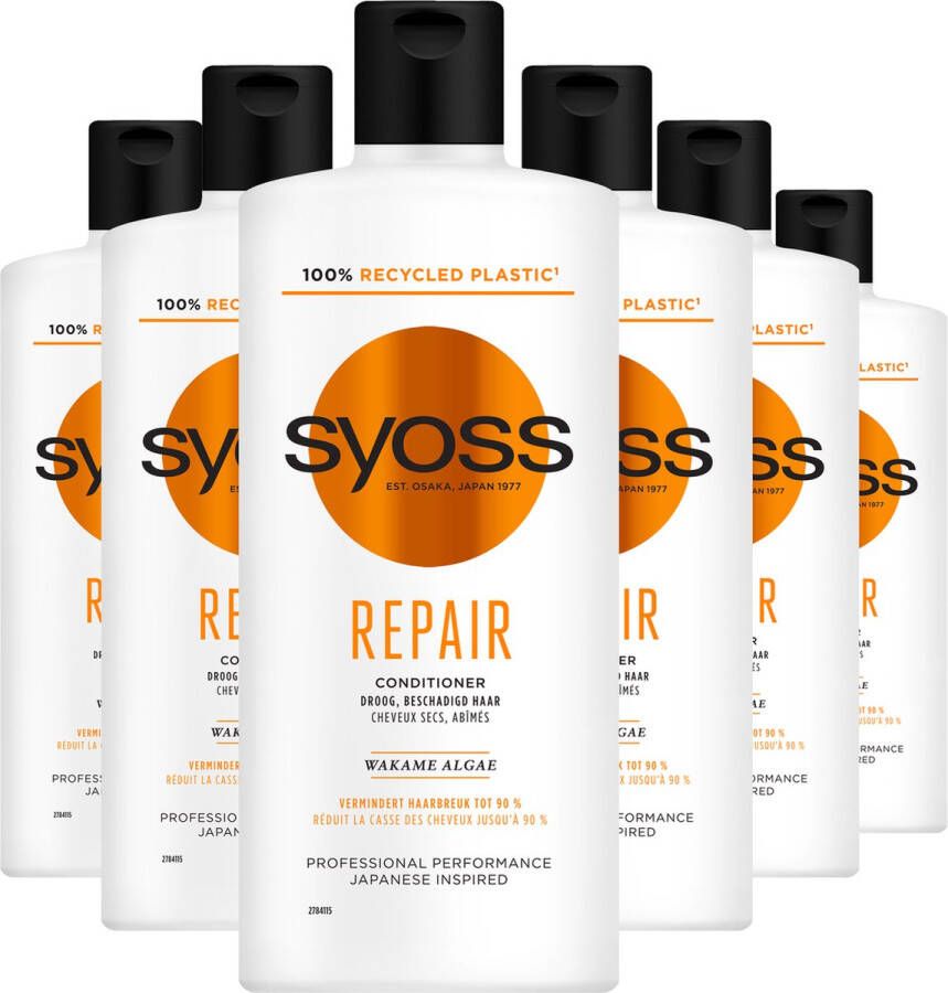 SYOSS Repair Therapy Conditioner Haarverzorging 6 x 440 ml Voordeelverpakking