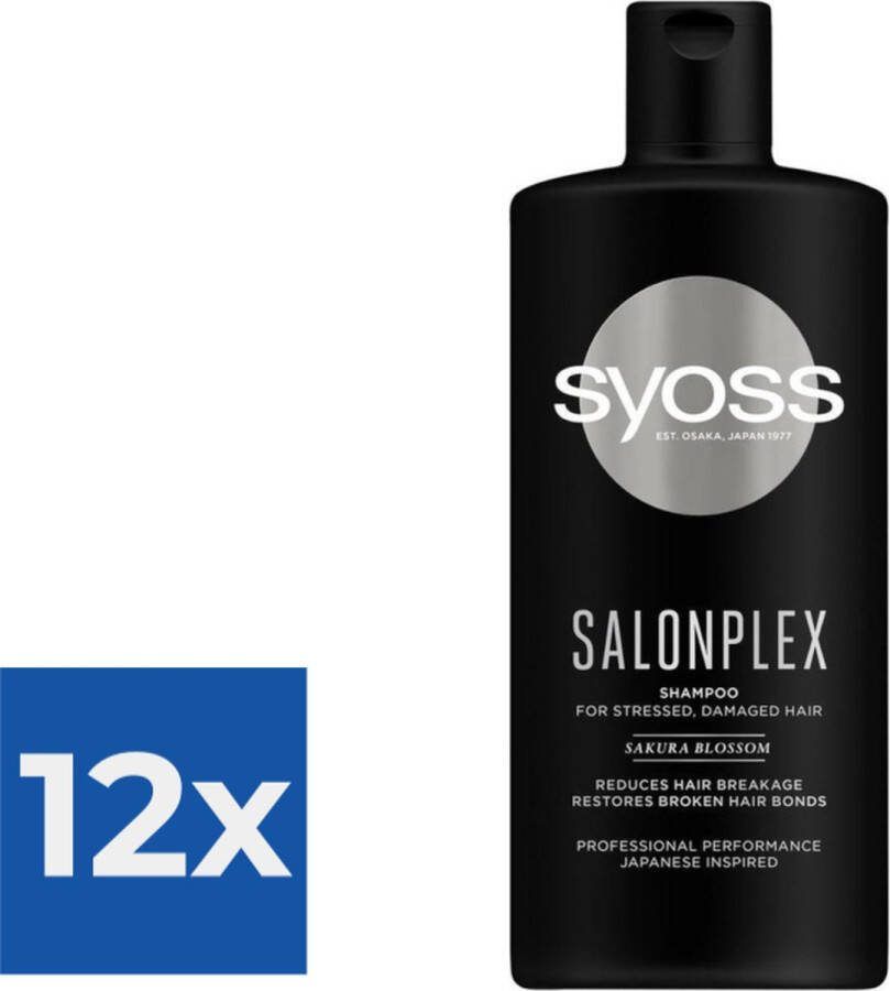 SYOSS Shampoo 440ml Salonplex Voordeelverpakking 12 stuks
