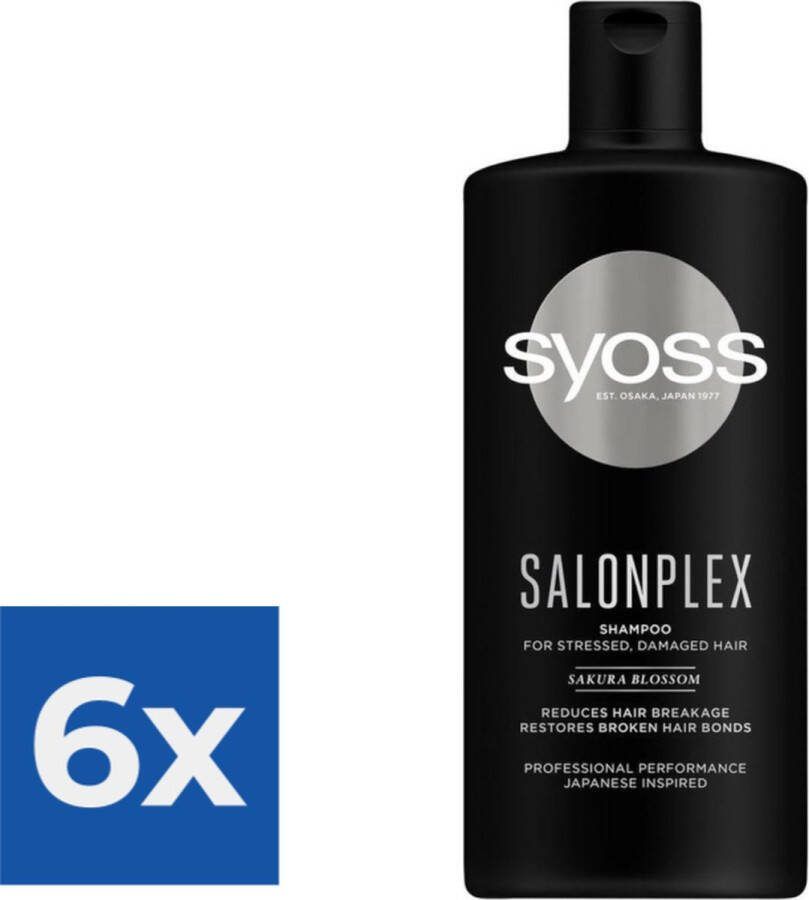 SYOSS Shampoo 440ml Salonplex Voordeelverpakking 6 stuks