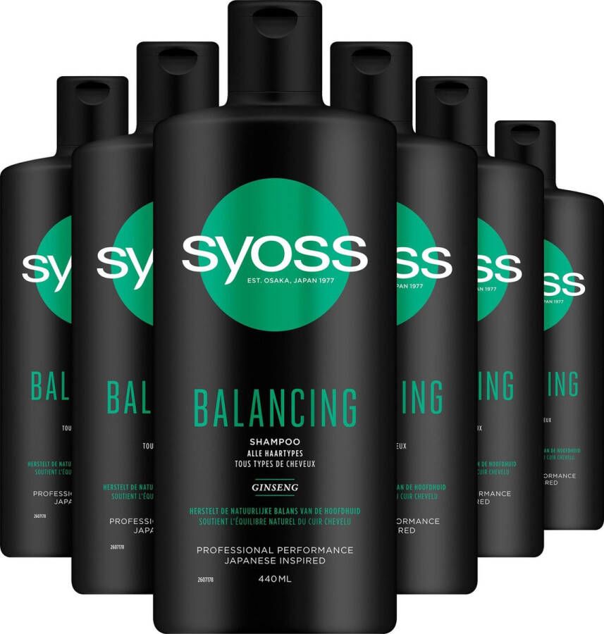SYOSS Shampoo Balancing 6x 440ml Voordeelverpakking