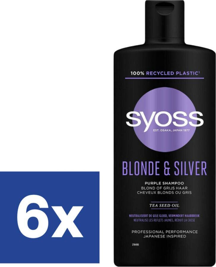 SYOSS Shampoo Blond & Silver 6 x 440 ml