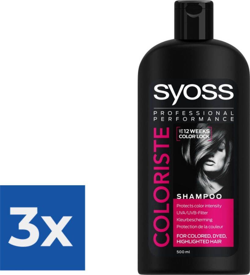 SYOSS Shampoo Color Protect 1 stuk Voordeelverpakking 3 stuks