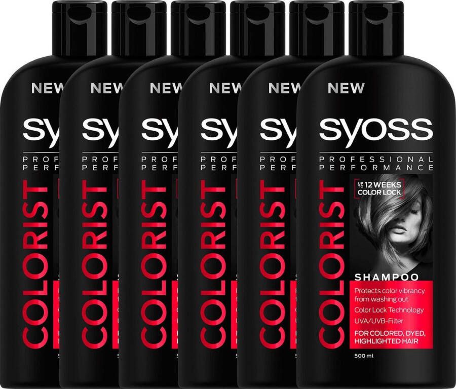 SYOSS Shampoo Coloriste 6 x 500 ML Voordeelverpakking