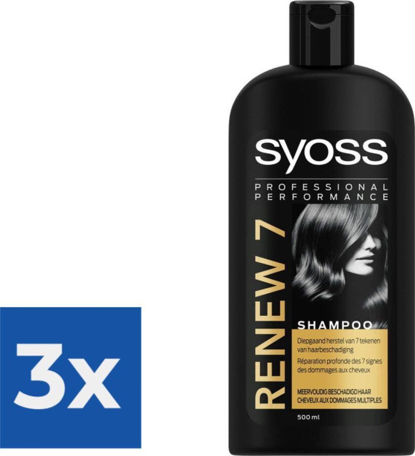 SYOSS Shampoo Renew 7 1 stuk Voordeelverpakking 3 stuks