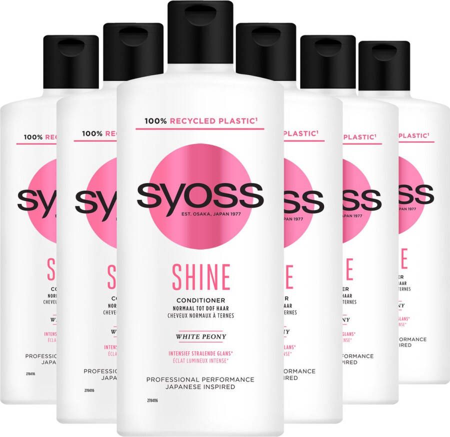 Syoss Shine boost conditioner 6 x 440 ml voordeelverpakking