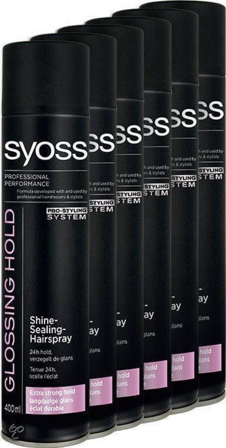 SYOSS Shine-Hairspray Shine&Hold 6 st voordeelverpakking