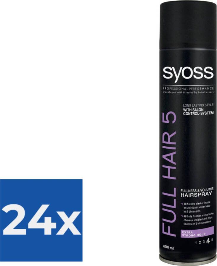 SYOSS Styling-Hairspray Full Hair 5 Voordeelverpakking 24 stuks
