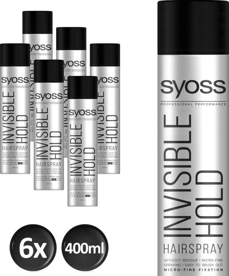 Syoss Styling-Hairspray Invisible Hold 6x 400 ml