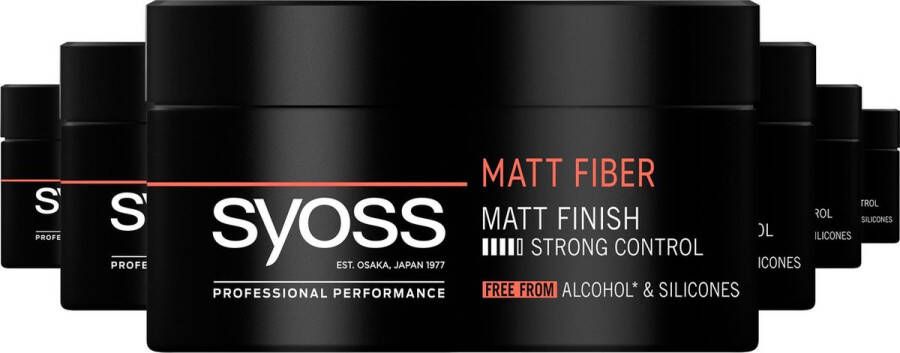 SYOSS Styling Matt Fiber Paste 6x 100ml Grootverpakking