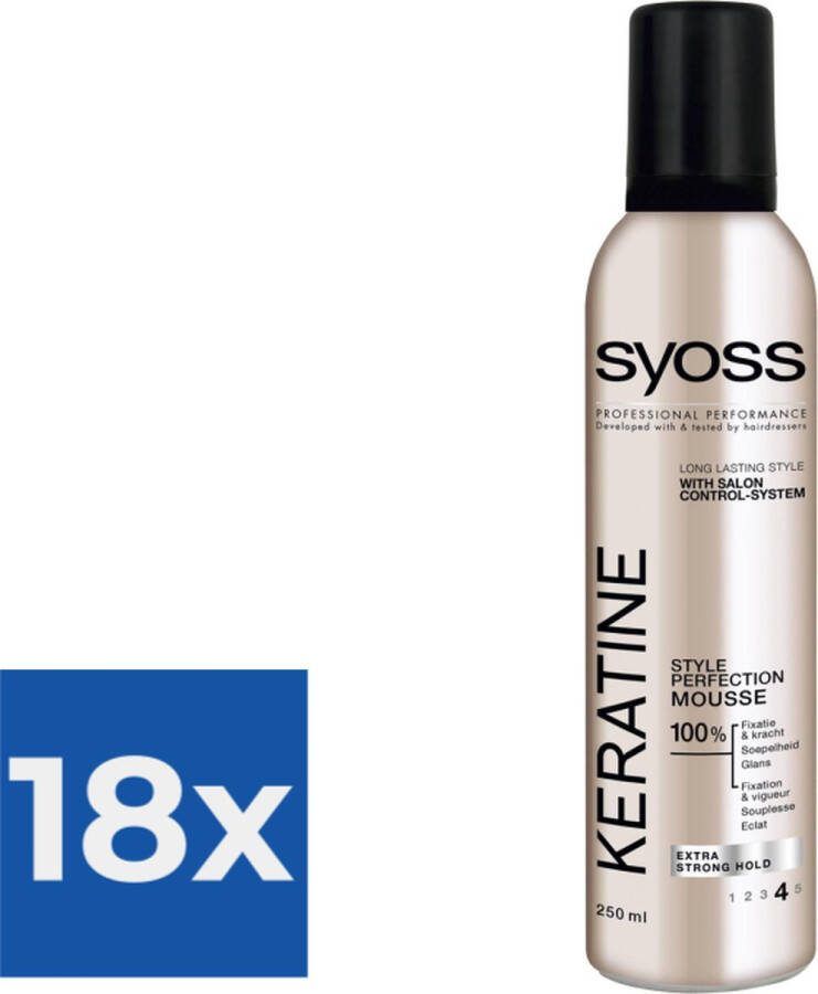 SYOSS Styling-Mousse Keratin Voordeelverpakking 18 stuks