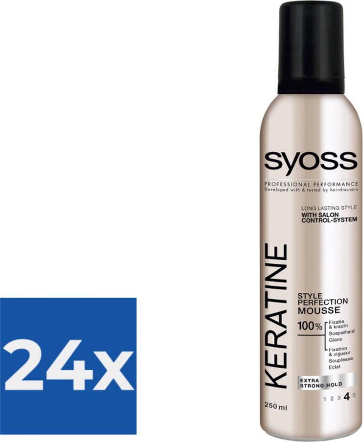 SYOSS Styling-Mousse Keratin Voordeelverpakking 24 stuks