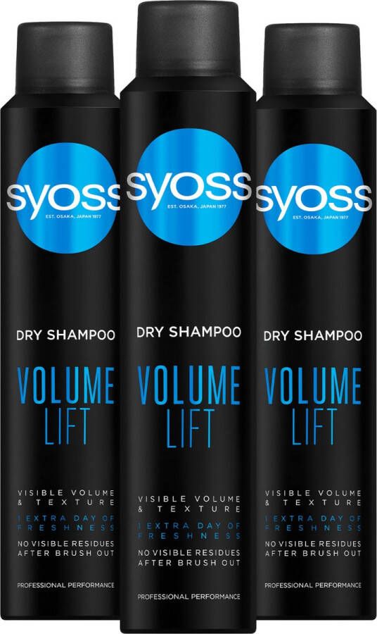 SYOSS Volume Lift Droogshampoo 3x 200ml Voordeelverpakking