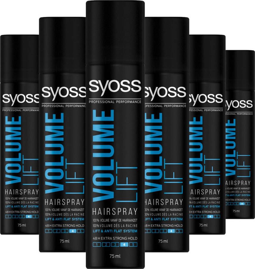 SYOSS Volume Lift Haarspray Haarlak Haarstyling Voordeelverpakking 6 Stuks