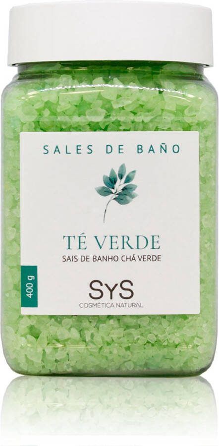 Sys Badzout Groene Thee Body Scrub 100% Natuurlijk Mineraalzout 400g Snel Oplossend