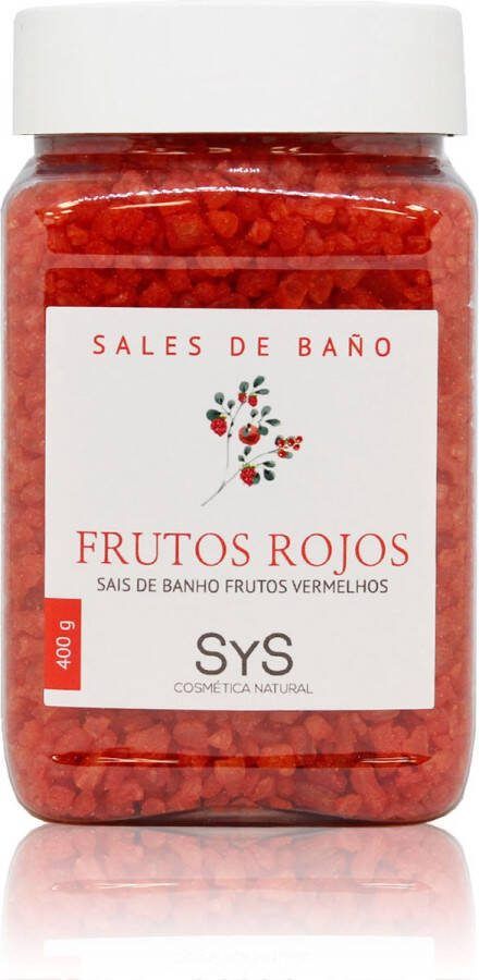 Sys Badzout Rood Fruit Body Scrub 100% Natuurlijk Mineraalzout 400g Snel Oplossend