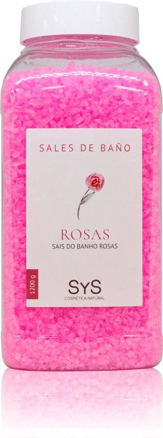 Sys Badzout Rozen Body Scrub 100% Natuurlijk Mineraalzout 1200g Snel Oplossend