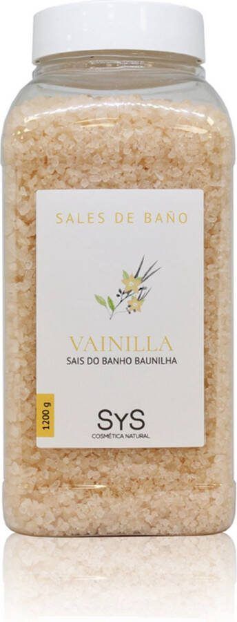 Sys Badzout Vanille Body Scrub 100% Natuurlijk Mineraalzout 1200g Snel Oplossend